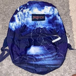 Jansport Backpack- Blue Lightening Design